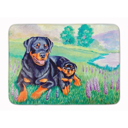 Carolines Treasures Rottweiler Machine Washable Memory Foam Mat 7141RUG